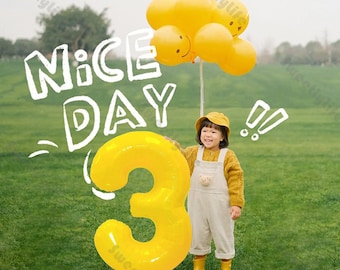 40inch Yellow Number Balloon0-9, Giant Number Balloons, Number Balloon, Baby Shower Balloons, Birthday Party , Anniversary Balloons