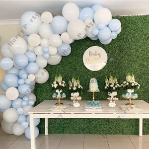 130 pezzi Macaron blu bianco palloncino in lattice Baby Shower ghirlanda kit arco per decorazione di buon compleanno per bambini