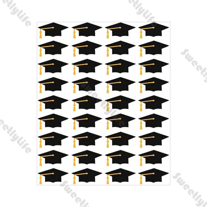 Graduation Cap Drawing Sticker Graduation Cap Stickers/graduation Envelope/graduation Thank You Labels ...