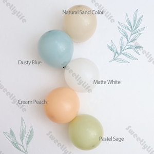 Ballon neutre personnalisé Pastel sauge ballons bleus poussiéreux arche Kit crème pêche décor baby shower mariage anniversaire baptême fournitures