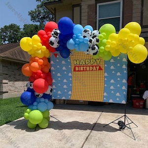 164pcs mat geel oranje groen macaron blauw dier patroon ballon slinger baby douche verjaardagsfeest gender onthullen decoratie