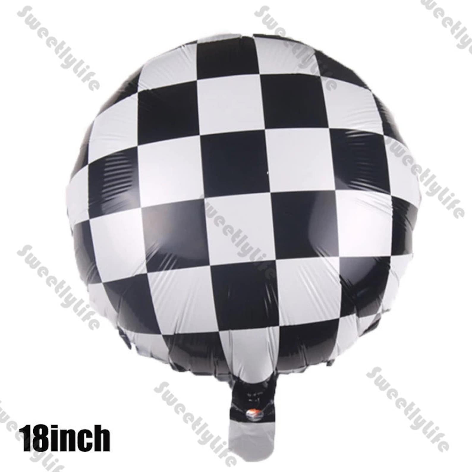 Race Car Balloon Garland Kit - 113 Pcs Matte & Checkered Balloons For Fast Birthday Party Decor (White, Grey, Orange, Yellow, Blue)