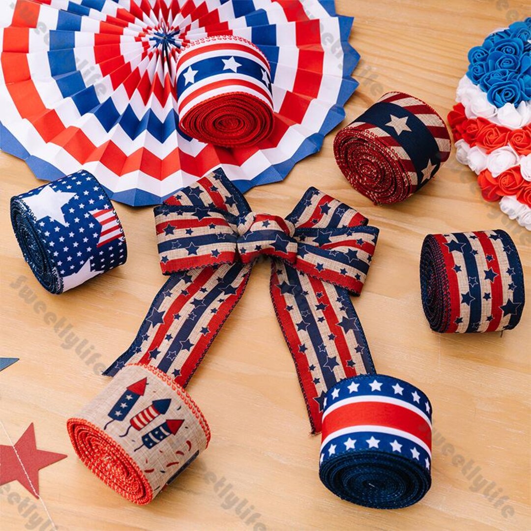 Independence Day National Flag Ribbons,printed Ribbon,gift Wrap Ribbon ...