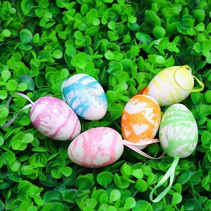 6pcs Personalization Easter Egg Ornaments Easter Decorations for Table Handpainted Easter Eggs for Easter Tree Seasonal Party Gifts Decor
