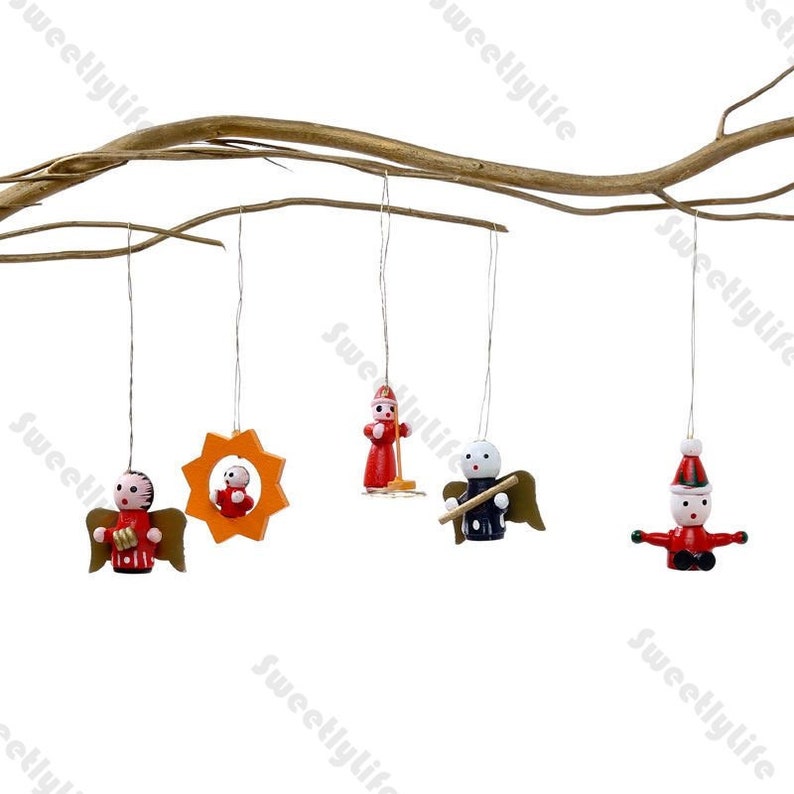 Vintage Wooden Christmas Tree Decoration, Children's Christmas Gifts