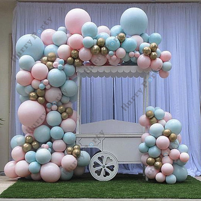 135Pcs Baby Shower Balloons Garland Arch Kit Pastel Blue | Etsy