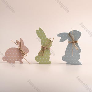 Easter Wooden Bunny,Personalized Easter Gift, Spring Decor, Easter Table Ornaments, Kids Birthday Gift, Easter Wood Ideas Ornaments