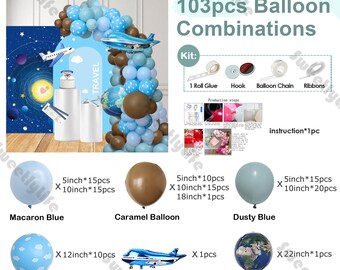 4-Pack Hot Air Balloon Garland Banner – Watercolor Style, 24 Designs | Party Decor | Wedding, Baby Shower, Adventure Theme - View #4