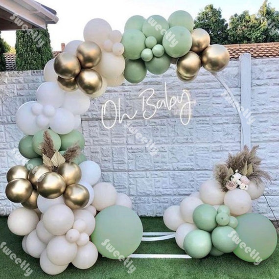 97pcs DIY Dusty Green Balloons Garland Arch Party Wedding Etsy