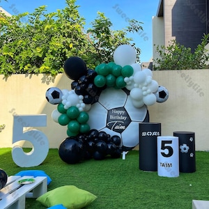 110pcs nero opaco bianco palloncino ghirlanda laurea calcio palloncini decorazione di nozze genere rivelare sfondo compleanno