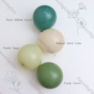 Ballon personnalisé guirlande vert olive arche de ballons vert eucalyptus beige décorations baby shower fête d&#39;anniversaire fond de mariage