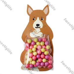 10pcs Cute Animal Candy Bags Bear Rabbit Koala Greeting Card Gift Bags ...