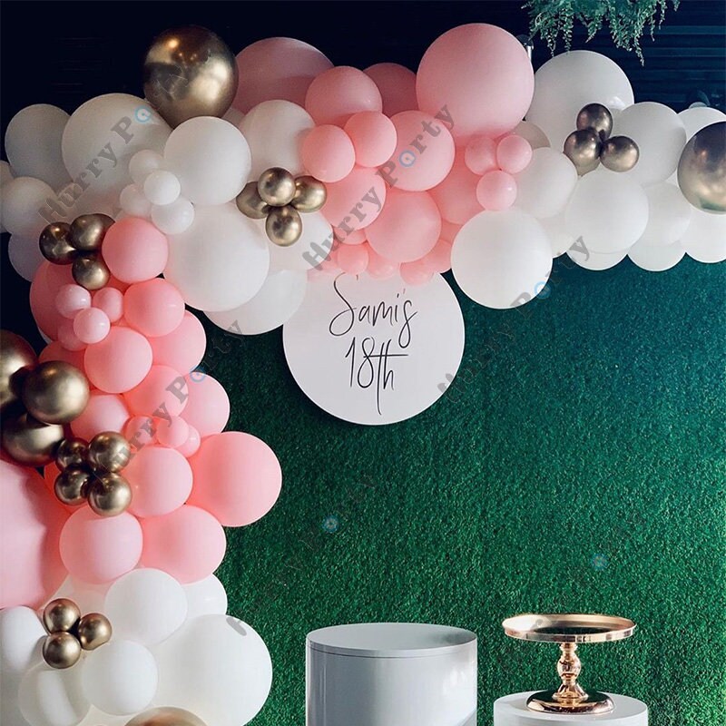 115Pcs/Set Gold White Balloon Arch Chain Balloons Arch Garland Etsy