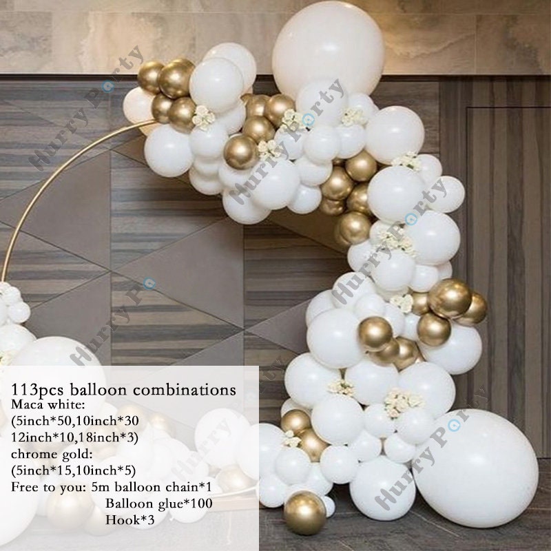 131pcs Matte White Balloon Garland Kit Wedding Decoration Etsy