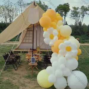 68 pezzi opaco limone bianco margherita palloncino Boho nuziale doccia palloncino arco matrimonio festa di compleanno decorazione di rivelazione di genere