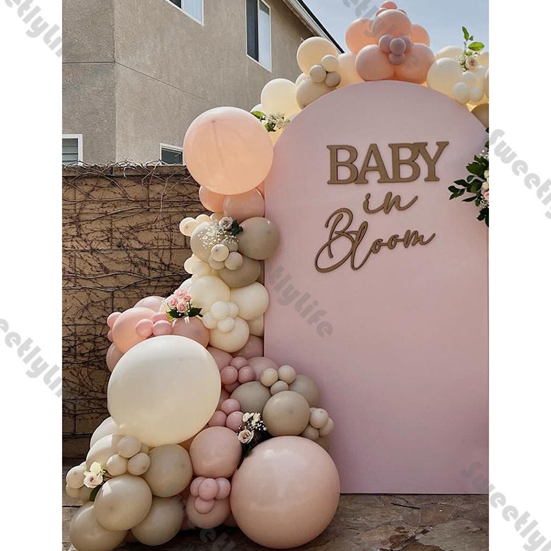 108/160pcs Dusk Pink Sand Boho Balloon Garland Arch Kit Baby Shower ...