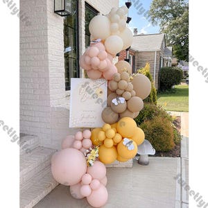 Kit ghirlanda a tema ape da 102 pezzi, palloncino rosa marrone fumo retrò, per neonati, primo compleanno, rivelazione del sesso, matrimonio, bambini, festa, decorazione