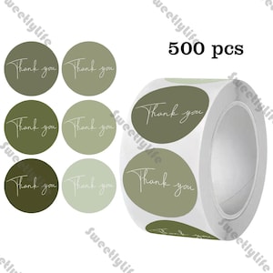 500 stuks retro kleurrijke stickers, stickers envelop/bedankt/cadeau, verjaardagskaart/ronde sticker, trouwstickers, stickers kleine bedrijven
