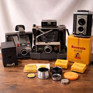 BROWNIES KODAK ANCIEN APPAREIL PHOTO A SOUFFLET CAMERA AVEC NOTICE UTILISATION