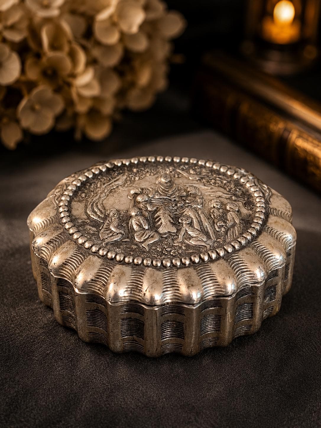 Vintage Silver Scenes Trinket Box - Etsy Canada