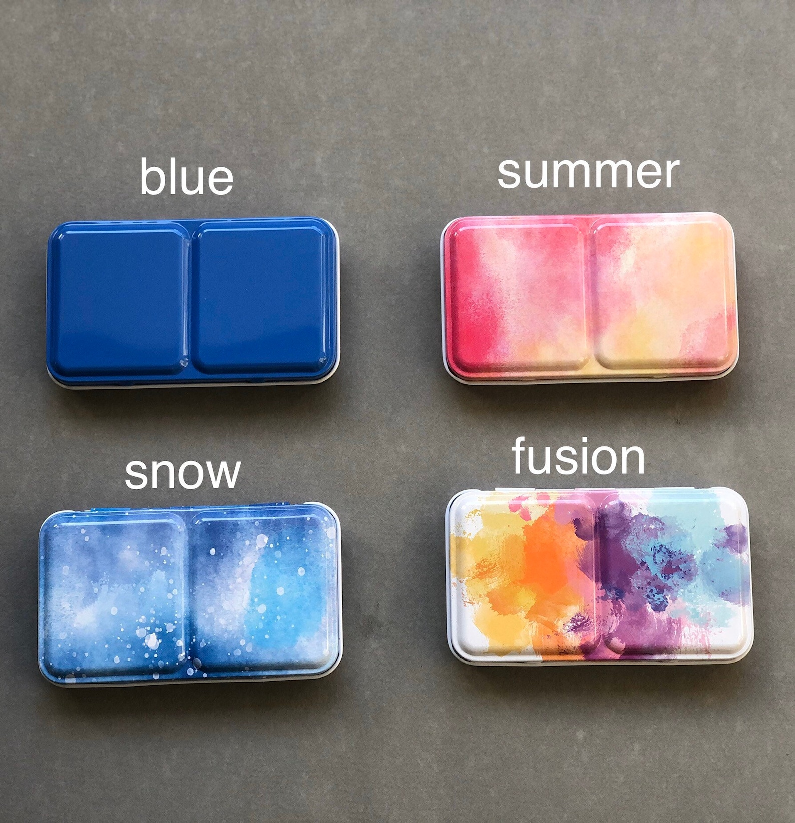 Empty Watercolor Palette Tin with 24 Half Etsy