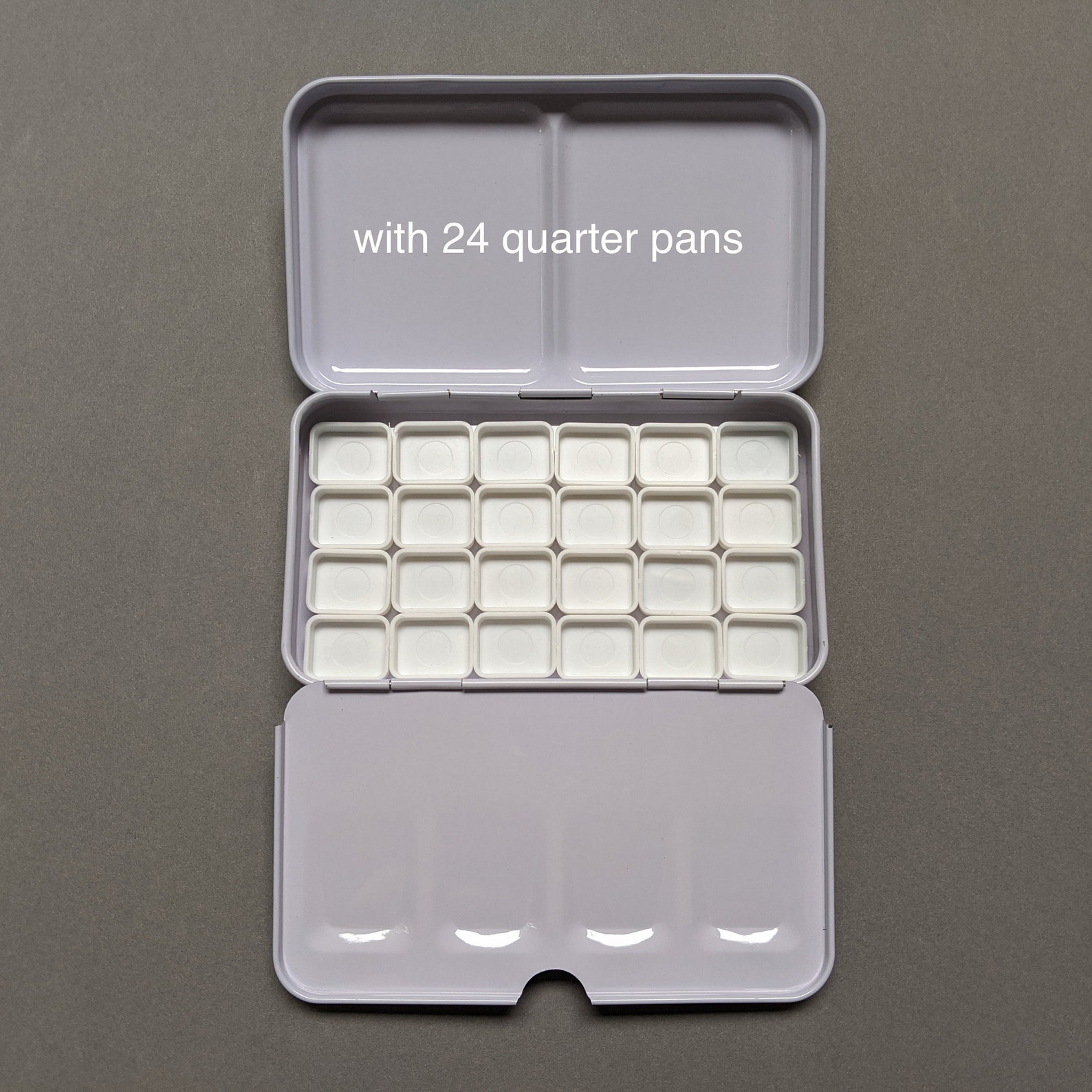 Empty Watercolor Palette Tin With 24 Half Etsy