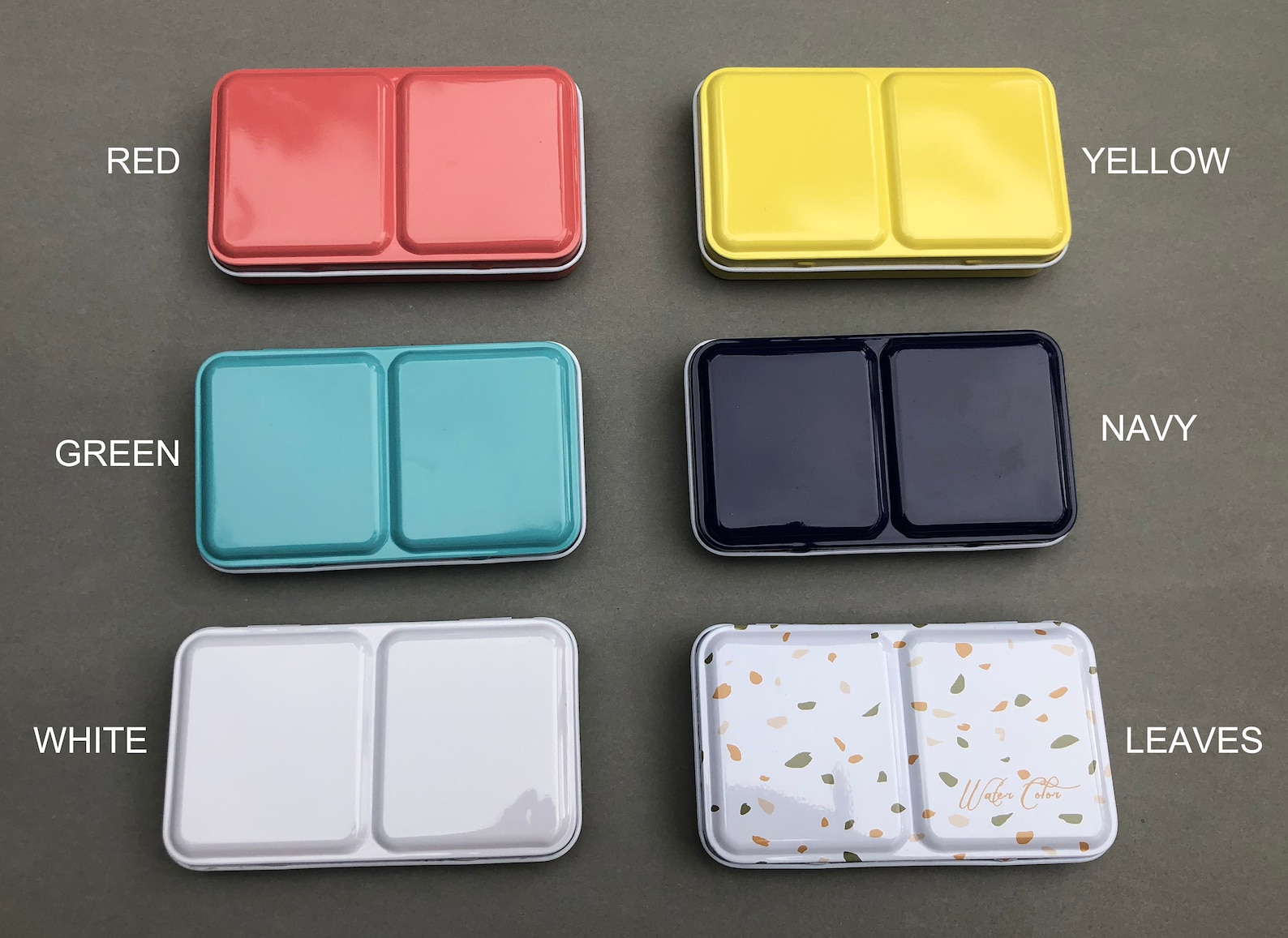 Empty Watercolor Palette Tin with 24 Half Etsy