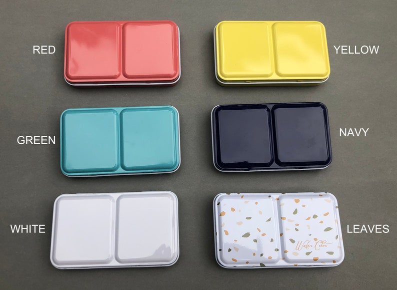 Empty Watercolor Palette Tin with 24 Half Etsy