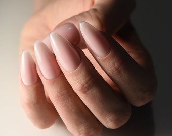 NEW MILKY PINK | Matte Glossy | Handpainted presson nails | Fake nails | Stiletto Oval Almond Square Coffin Balerina | Long Medium Short