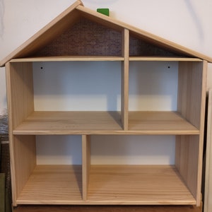Extra floor for IKEA Flisat dollhouse shelf - floor insert to add attic or loft - pine veneer