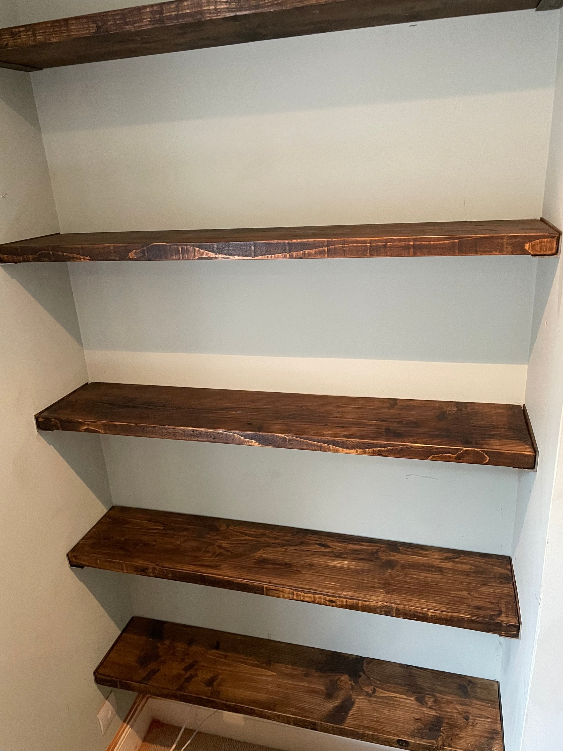 Alcove Scaffold Board Shelves with Brackets 280mm Deep. We Etsy UK
