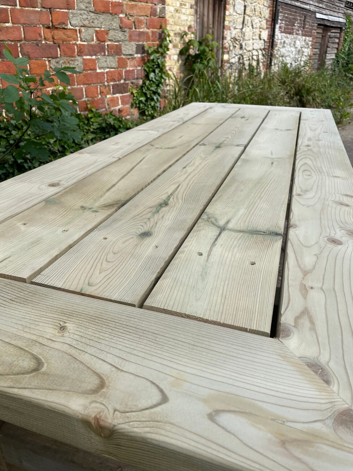 Outdoor table treated Etsy