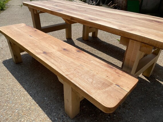 Park bench dining table discount