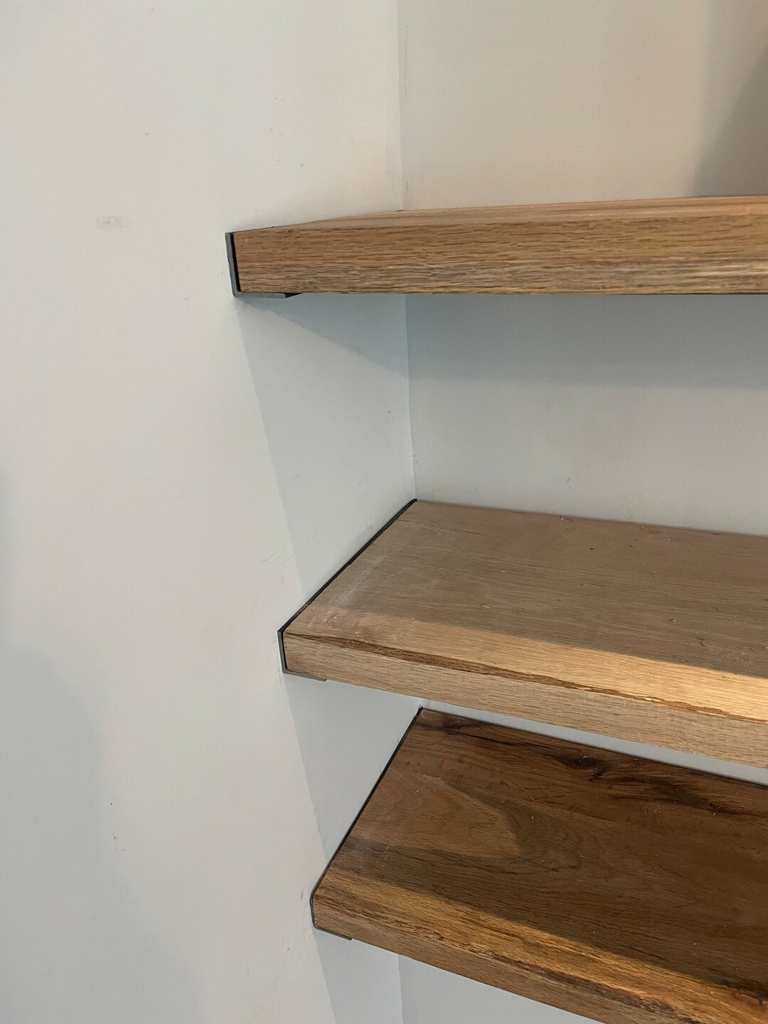 Alcove Oak Shelves with Brackets 180mm 270mm Deep CUT TO SIZE Etsy UK