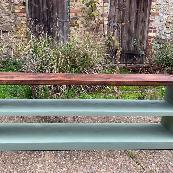 Hallway bench with shoe storage/shelf