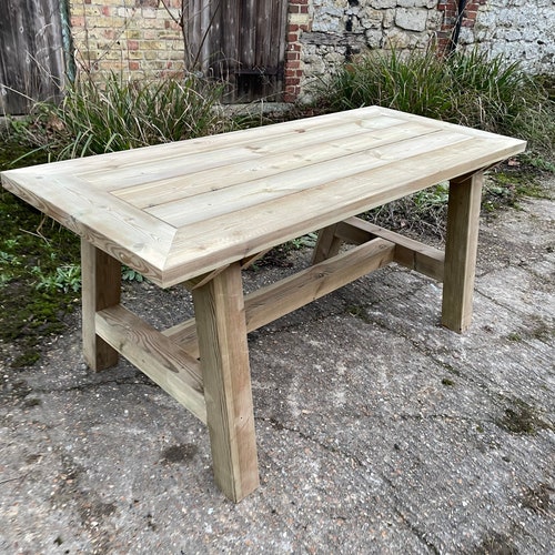 Garden Outdoor Patio Terrace X Frame Dining Table Etsy UK