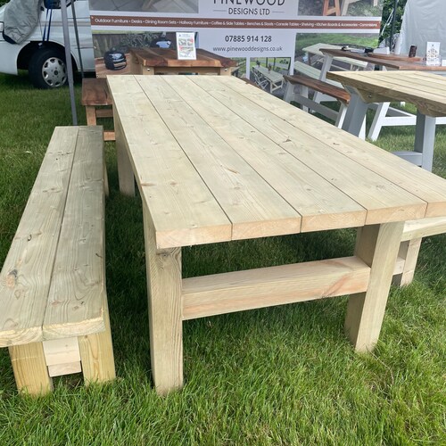 Garden Outdoor Patio Terrace X Frame Dining Table Etsy UK