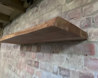 Oak floating shelf