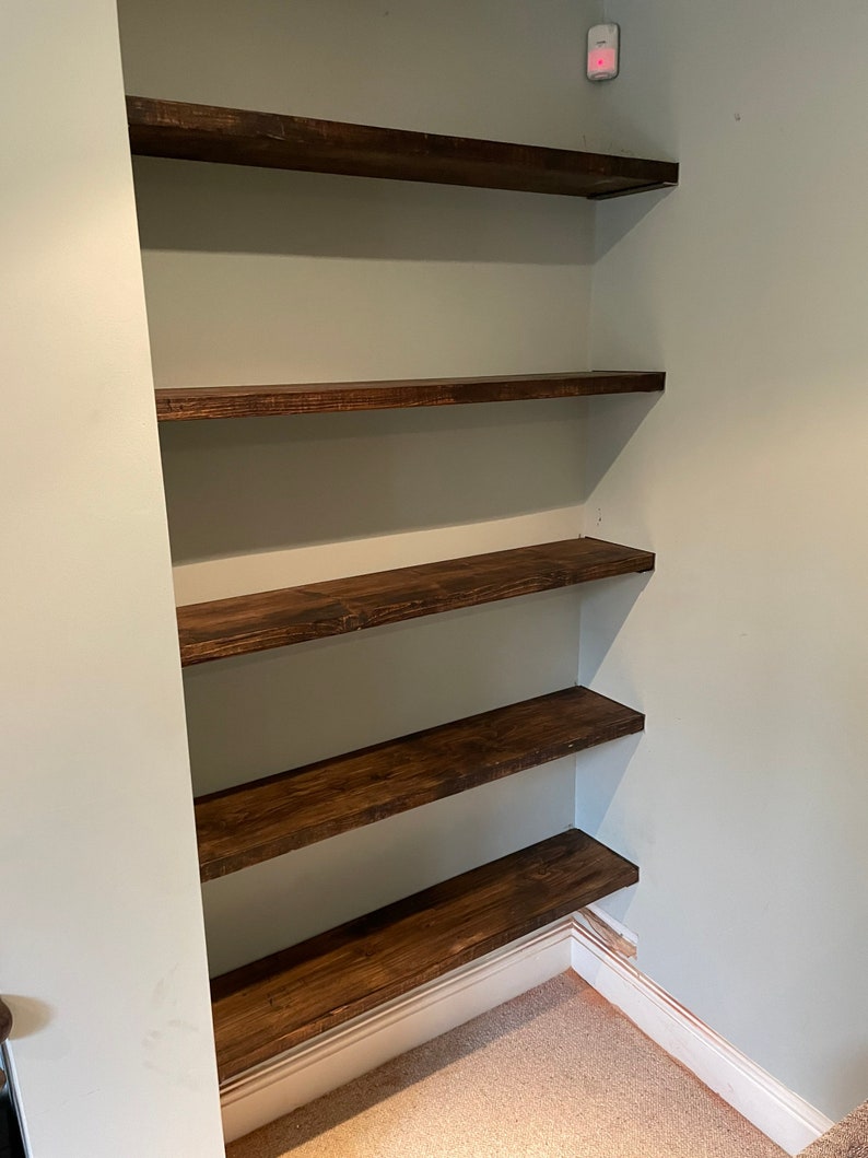 Alcove Scaffold Board Shelves with Brackets 280mm Deep. We Etsy UK