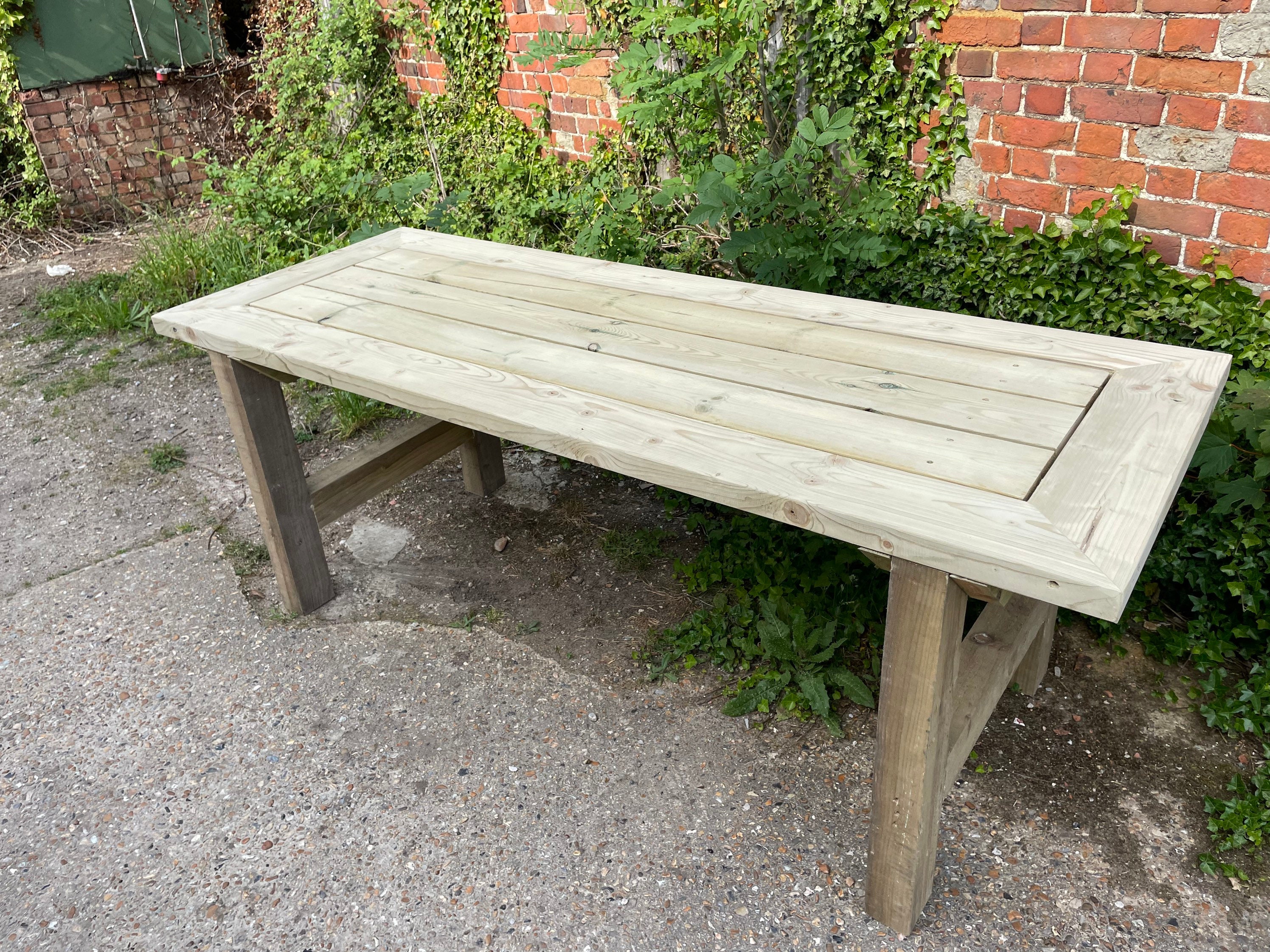 Outdoor table treated Etsy