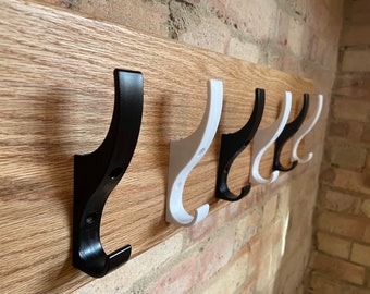 Oak coat rack coat hook (various colours)