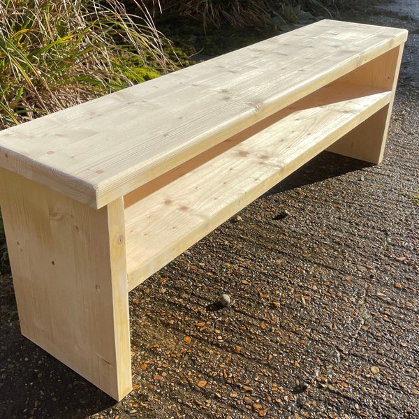 Hallway bench with shoe storage/shelf