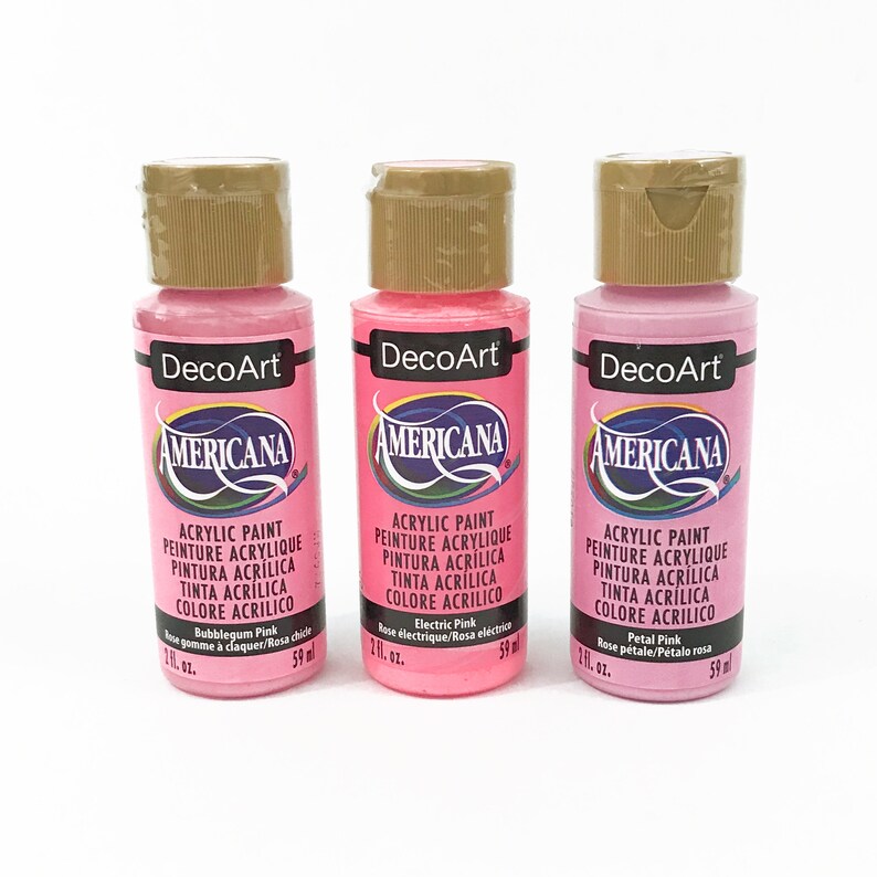 Acrylic Paint Matte Pink Variations 2 oz Americana Etsy