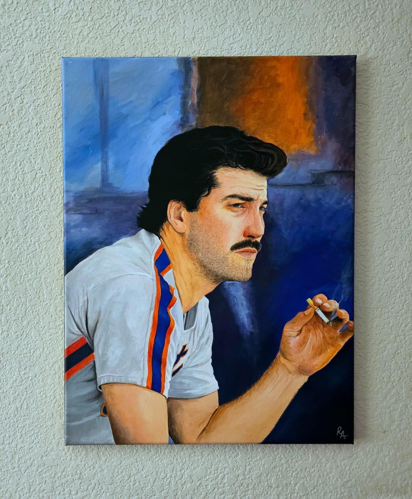 keith hernandez cigarette Original Painting or Print| Keith Hernandez Mets Baseball by Ryan Atencio |  Original Art or Giclee Prints | Baseball Fine Art