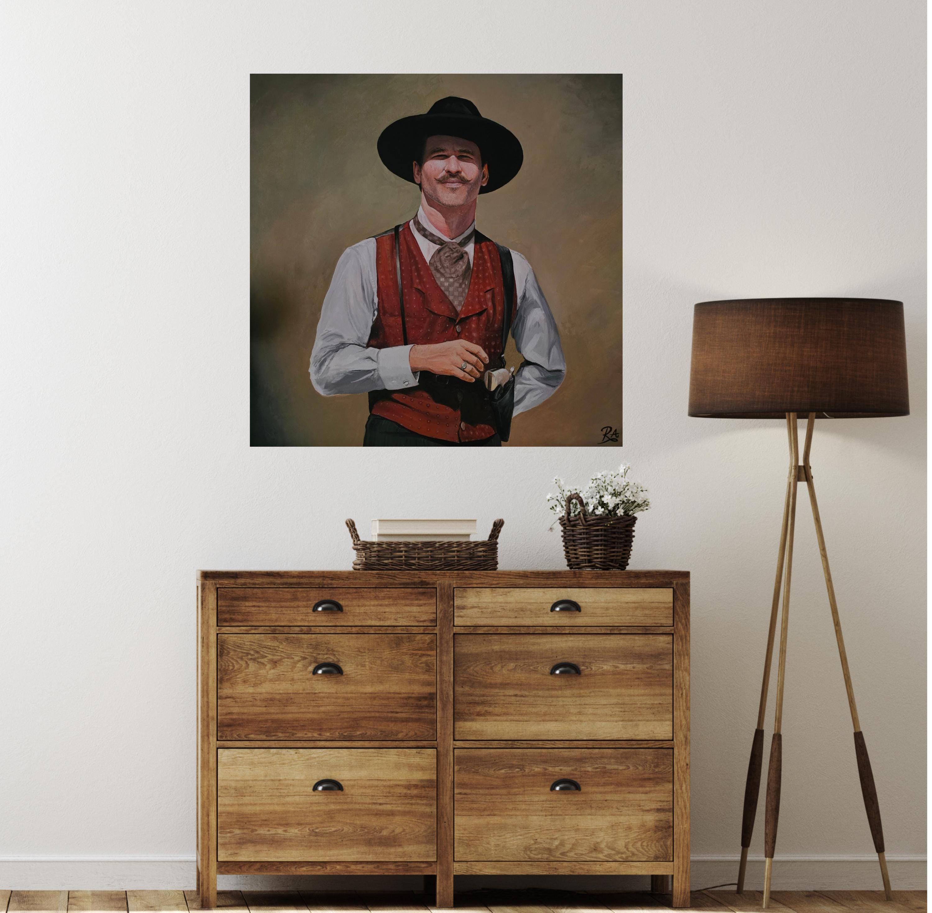 Doc Holliday Art Print | Val Kilmer as Doc Holliday in Tombstone | Western Cowboy Wall Art | Arizona Outlaw Decor | Western Movie Poster
