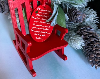 Christmas in Heaven Memorial Ornament: Rocking Chair Remembrance