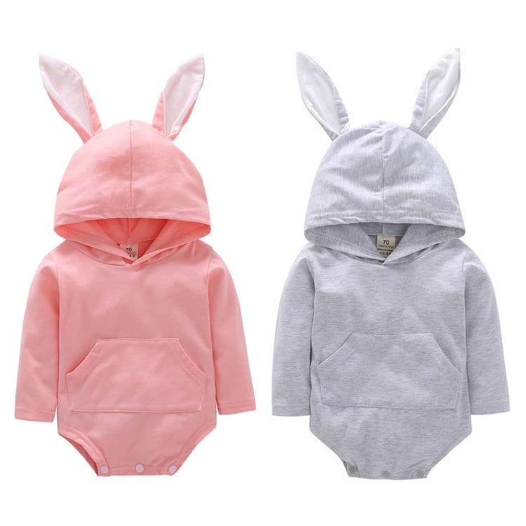 Bunny Hooded Jumpsuit Cream