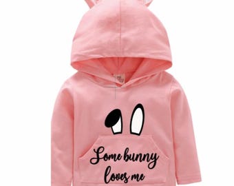 Easter Bunny Bodysuit: Hooded Baby Romper with Fluffy Tail/ Babys 1st Easter