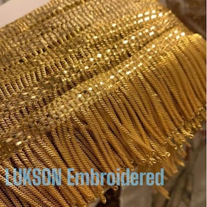 Metal Gold Bullion Trim Fringe (5 CM )For Home Decoration Orthodox Vestments &#39; Banners&#39; Liturgical Vestments.