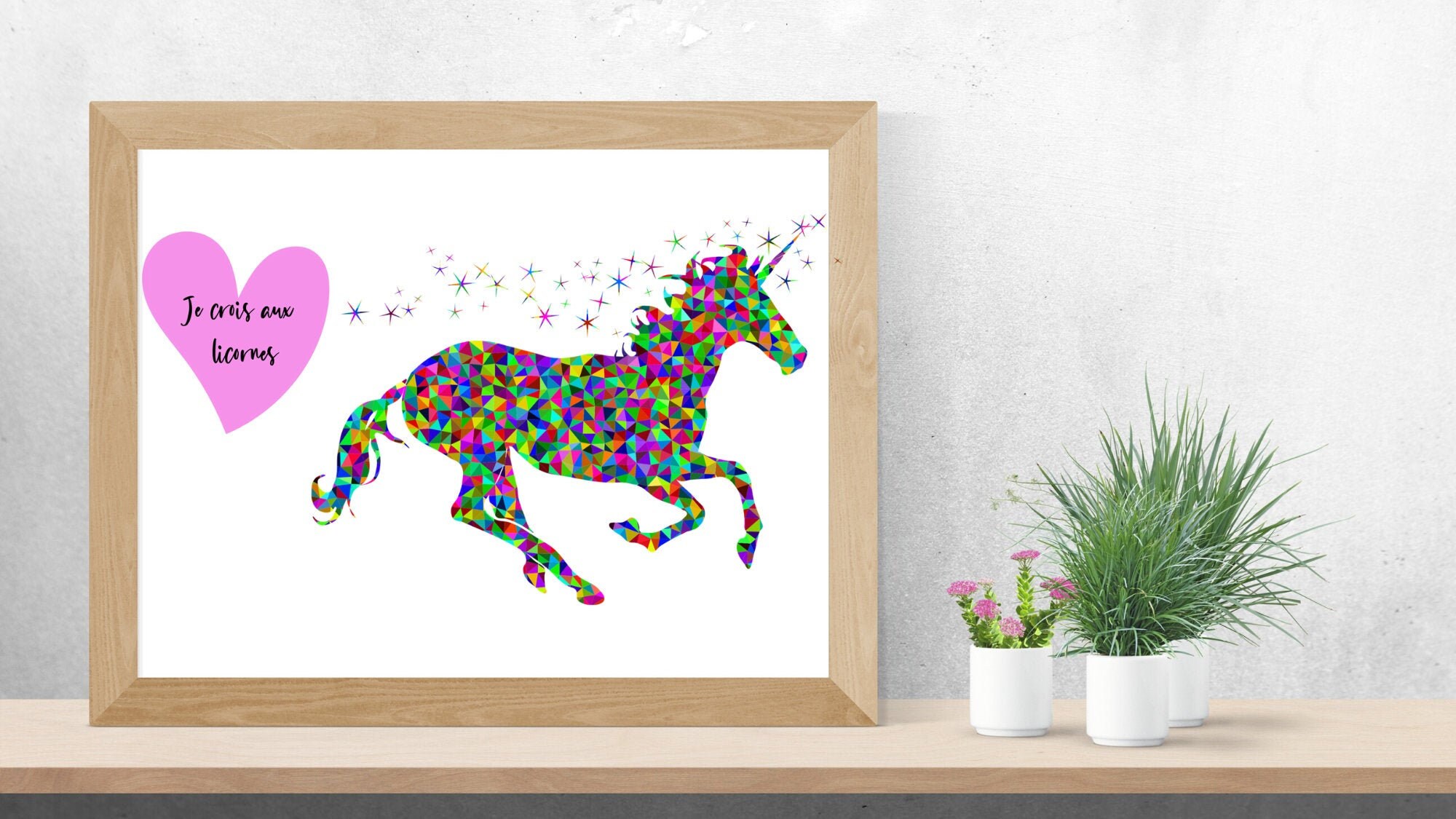 I Believe in Unicorns French. Stunning Colors Printable Art Etsy